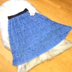 LulaRoe Lola Lace A line Midi Skirt-#0202